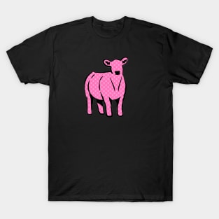 Pink Hearts Cow Silhouette  - NOT FOR RESALE WITHOUT PERMISSION T-Shirt